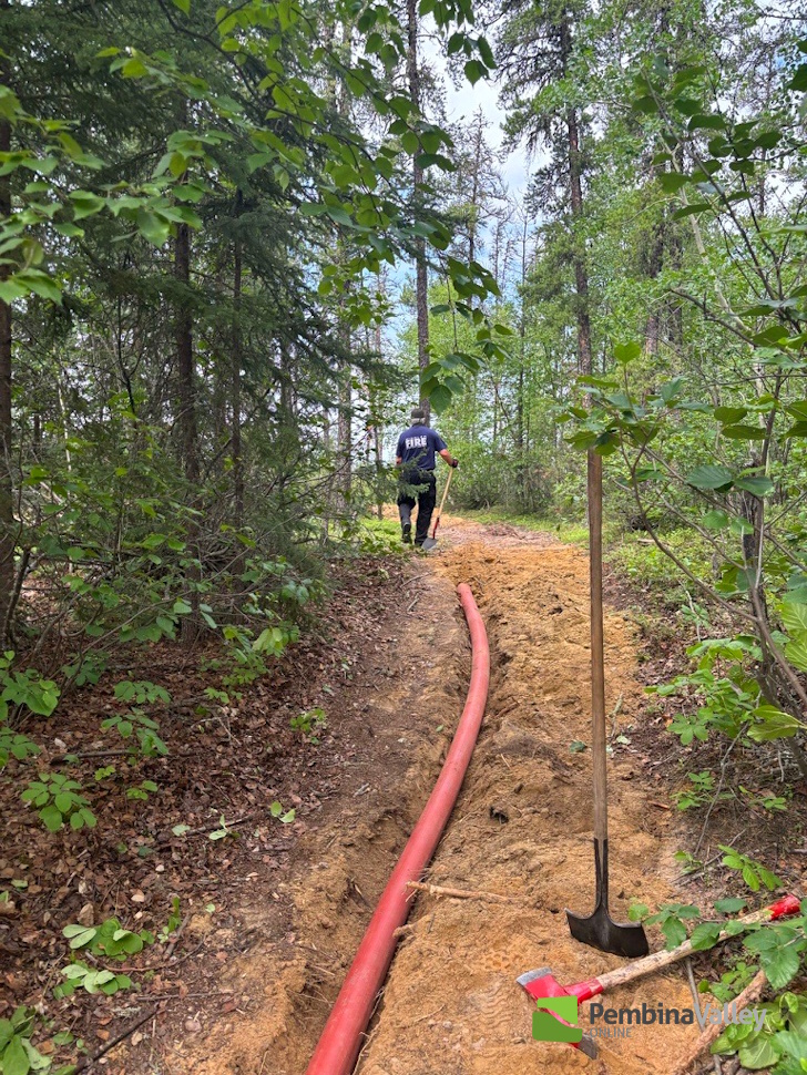Fillion's latest deployment was to Leaf Rapids a few weeks ago where he was part of a crew that buried 4 inch hose for 2.5 miles.