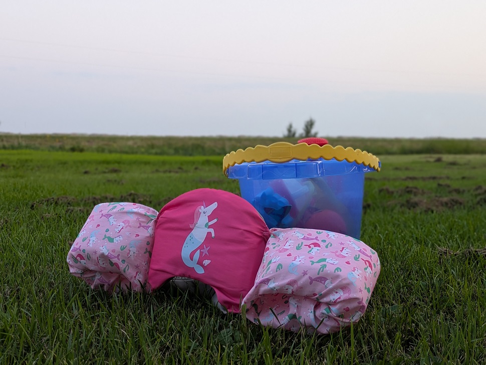 Drowning prevention tips include always removing toys when the pool is not in use and swapping out puddle jumpers for lifejackets. PortageOnline/Maryssa McFadden