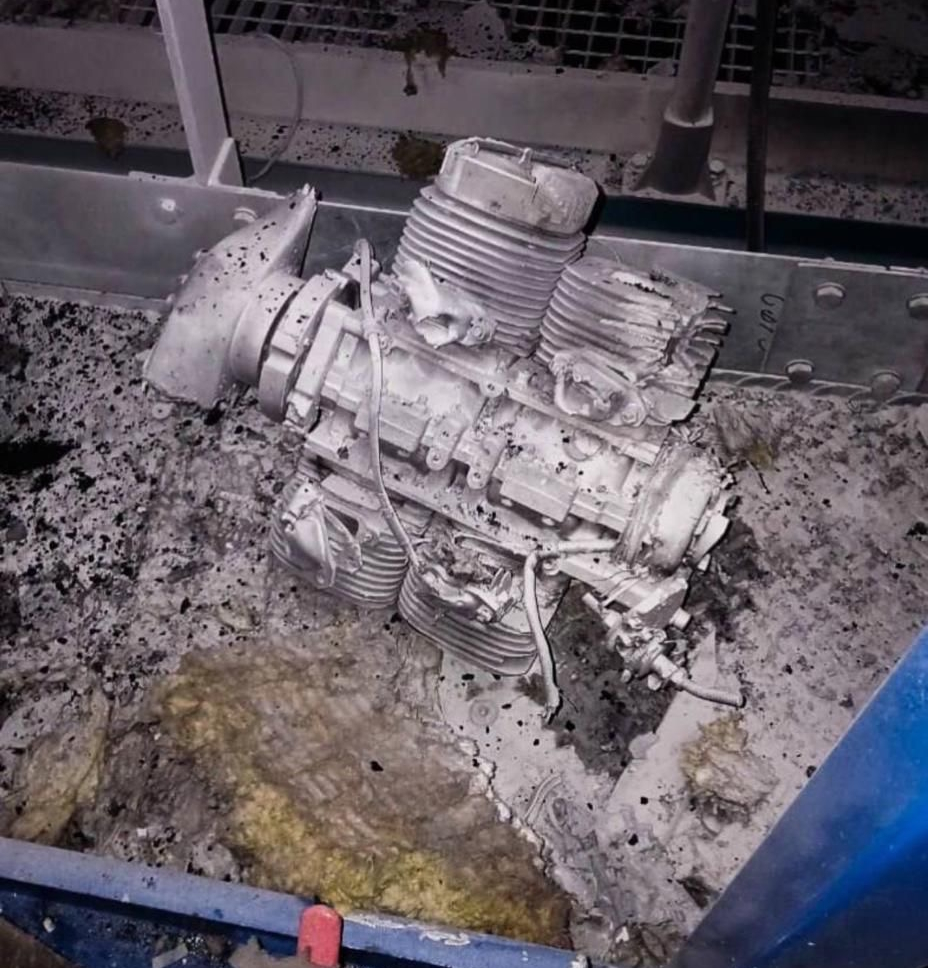 Wreckage of Russian drone crashed on Thiessen's property
