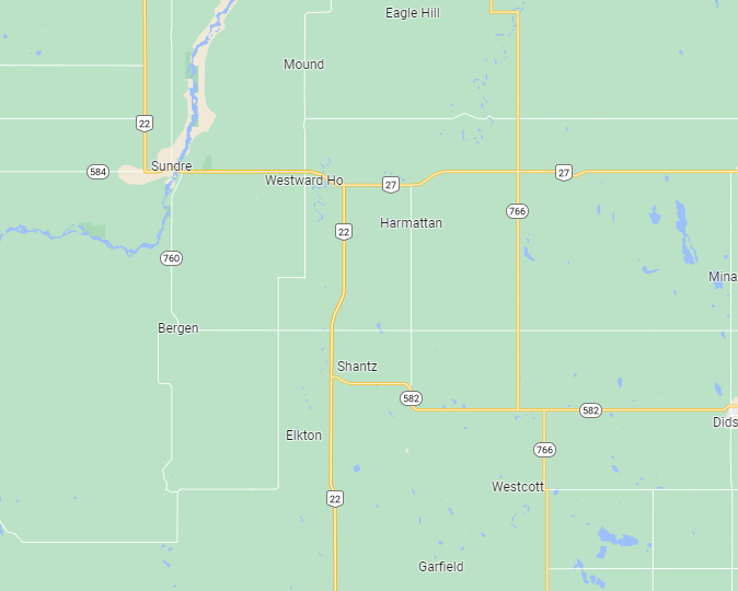 map of affected area