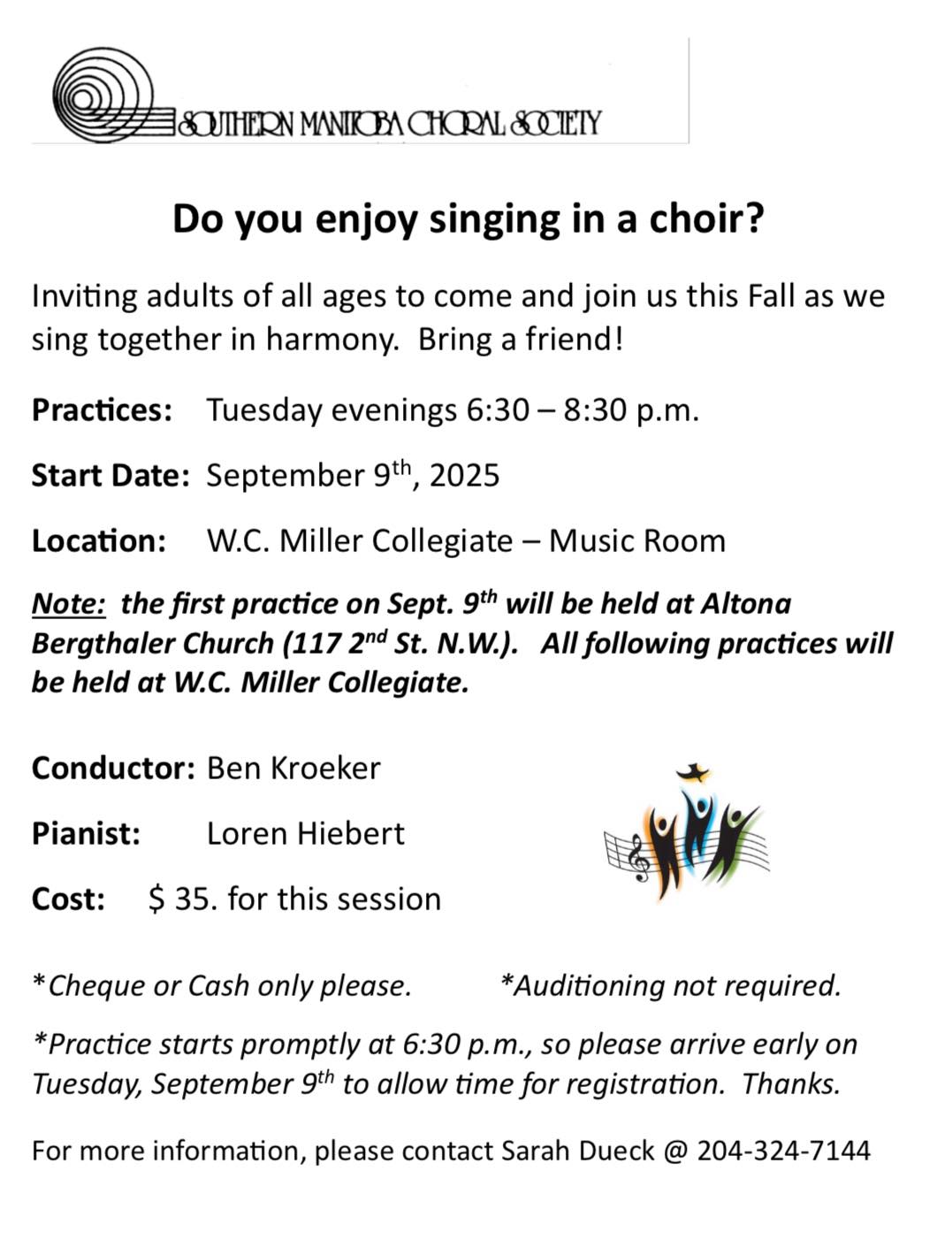 Southern MB Choral Society Invitation Poster