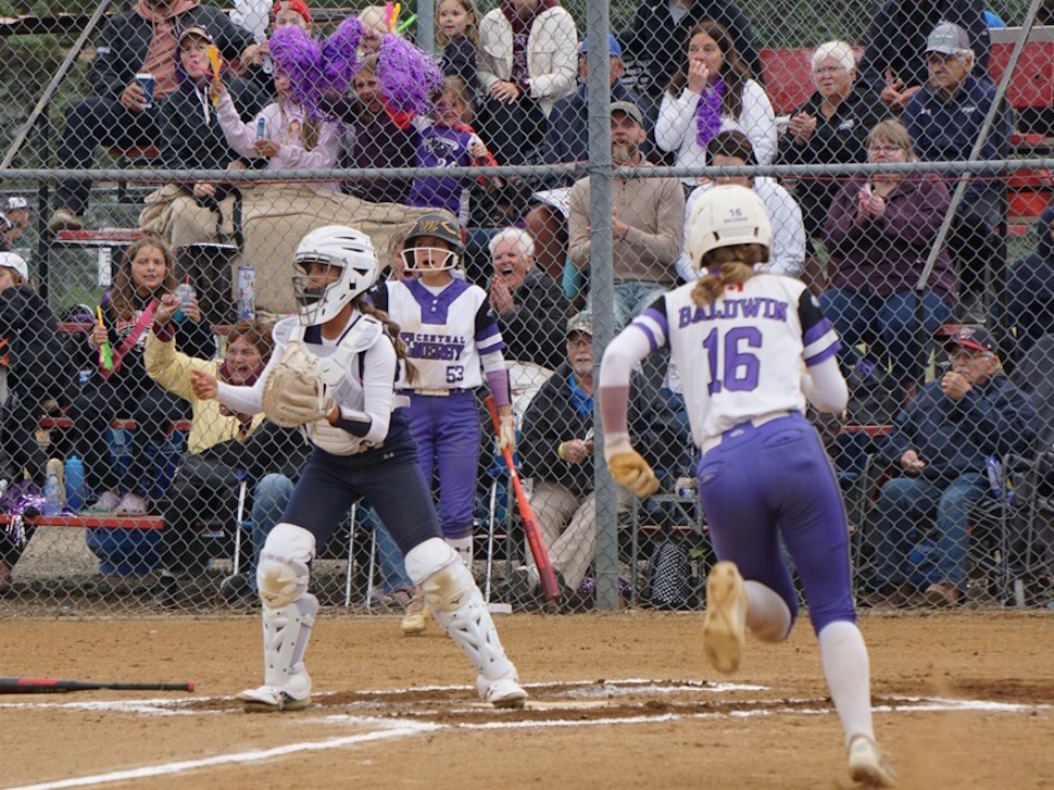 Halee Balwin heads for home plate