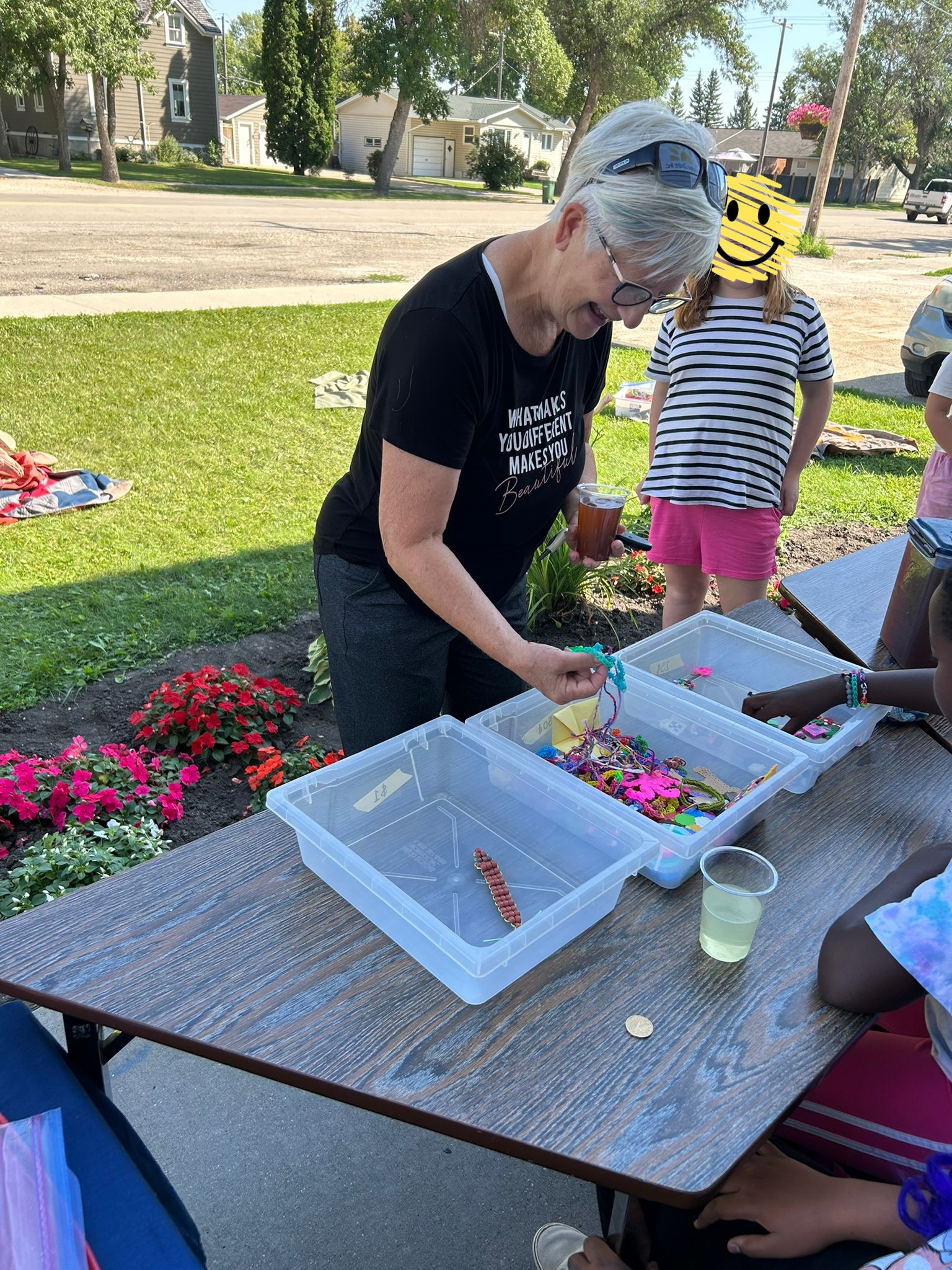 A shopper at the Kiddie Sunshine Centre Bake Sale