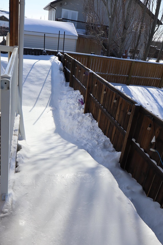 A shot of the ramp, which runs to the main level of the ice course. 