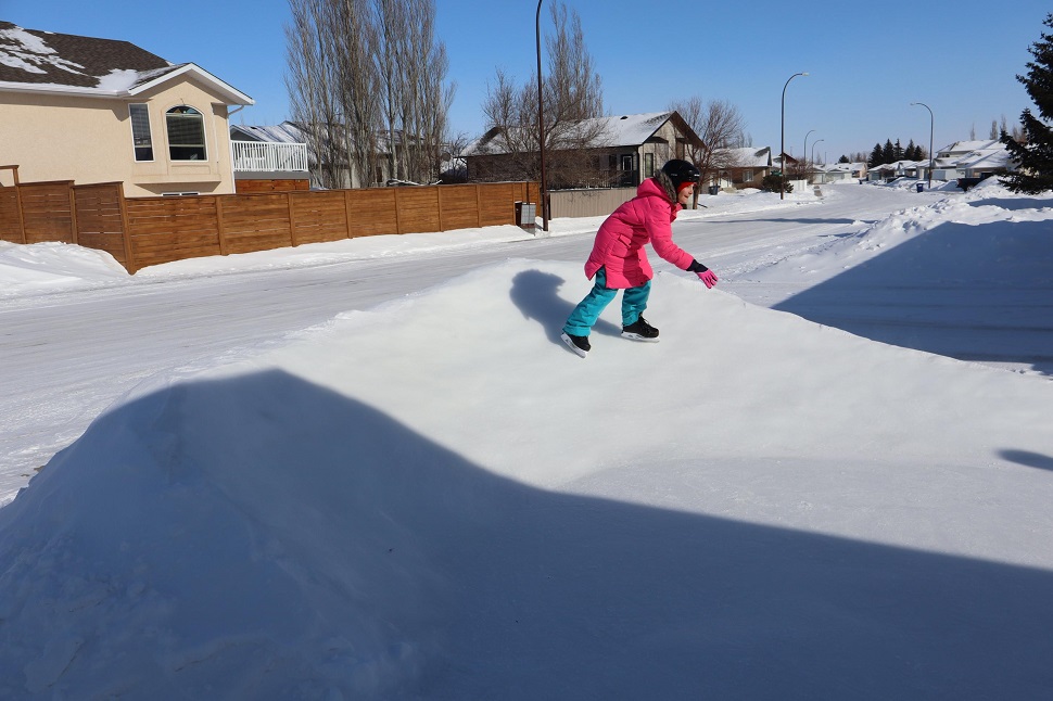 This section was partially built on both the Wiens front walkway and their neighbors section, with permission. 