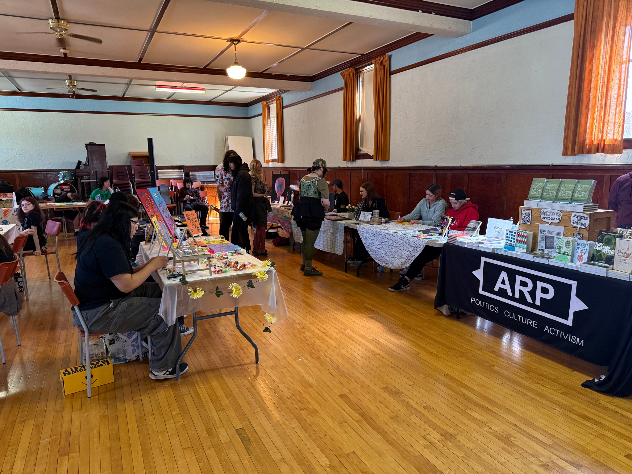 A part of the Youth Market in the Masonic Hall in Portage