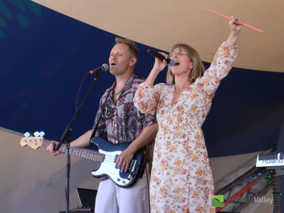 two people perform