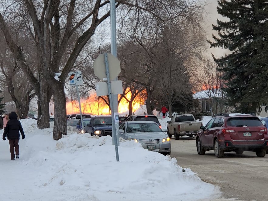 Large fire at East Kildonan construction site, affecting traffic