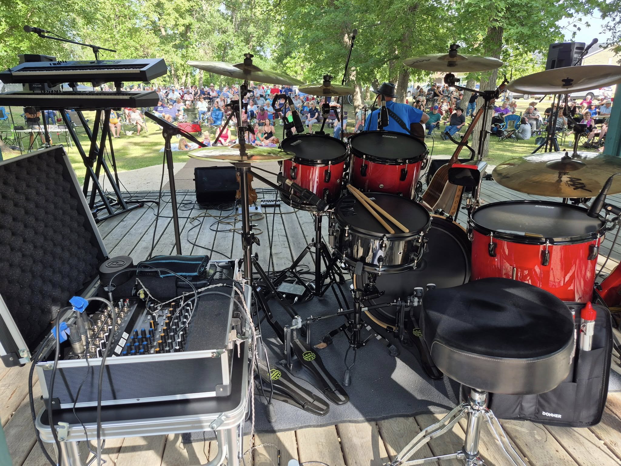 Band equipment for the concert