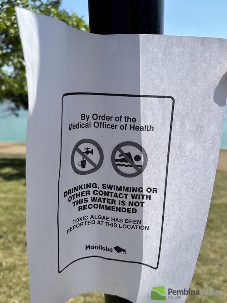 The posted algae advisory
