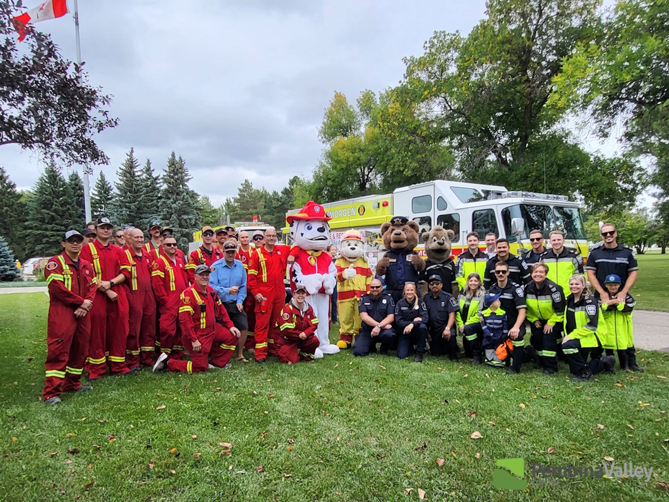 Fire fighters were joined by CBSA and local paramedics