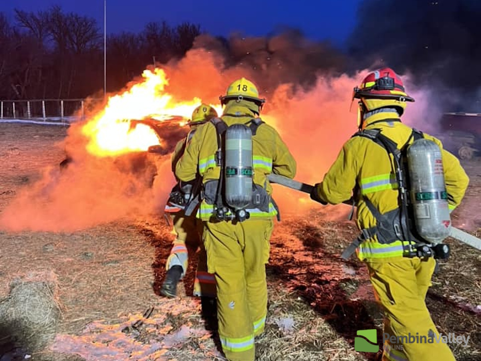 Fire crew in action