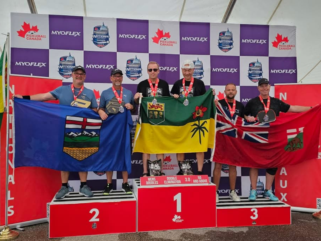 Darcy McKean and his partner Randy Lewis won a bronze medal at 3.0 Men's doubles 50+