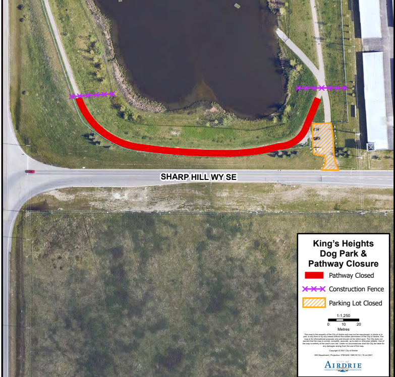 Portion of Airdrie offleash dog park to temporarily close