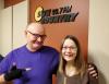Sun Country's morning show host, Charlie Brown, alongside Rowan House's executive director, Linette Soldan. HighRiverOnline/Kevin Wallace