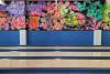 The new mural at Southport Bowl, freehanded by Rachel Lancaster with glow paint