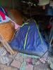 Tent made where mother and daughter lived after home explosion