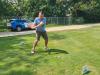 A golfer follows through on a strong drive under hot, humid skies during Stride’s fundraising tournament at Portage Golf Club. PortageOnline/ Tristen Sokolosky
