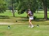 A golfer follows through on a strong drive under hot, humid skies during Stride’s fundraising tournament at Portage Golf Club. PortageOnline/ Tristen Sokolosky