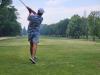 A golfer follows through on a strong drive under hot, humid skies during Stride’s fundraising tournament at Portage Golf Club. PortageOnline/ Tristen Sokolosky