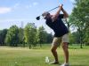 A golfer follows through on a strong drive under hot, humid skies during Stride’s fundraising tournament at Portage Golf Club. PortageOnline/ Tristen Sokolosky