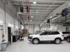 a vehicle in a repair shop
