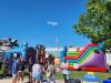 Bouncy castle city it seemed at this two day event, kids were having a blast. parents packed the street waiting.