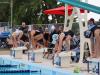 swimmers on the starting block