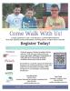 Buddies Walk Poster showing photos and times